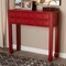 Baxton Studio Red Finished Wood Bronze Finished Accents 6-Drawer Console Table 148-8192 - alternate 2